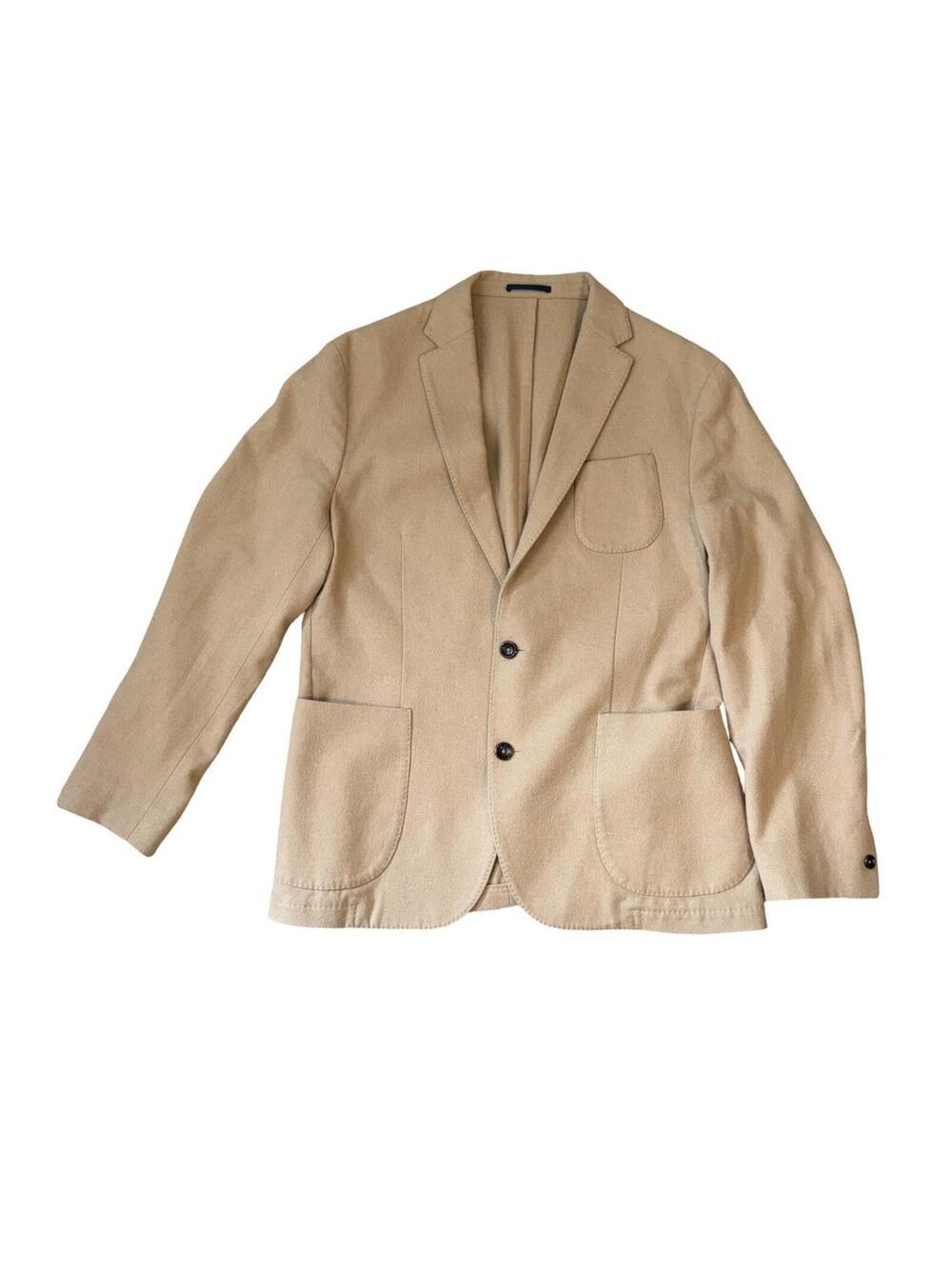 MANGO MAN SMART SLIM FIT MEN'S SUIT BLAZER JACKET US SIZE 40 WOOL BLEND TAN